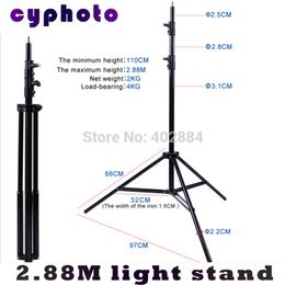 Freeshipping 2.88-Meter-Tall Flash Light Stand voor Softbox Photographgic Equipment Studio