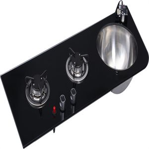 Cuisinière à gaz 2 brûleurs évier Combo 917*340*130mm bateau caravane camping-car RV GR-B219