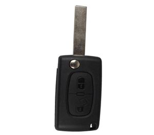 Coque de clé télécommande pliable à 2 boutons, étui porte-clé pour PEUGEOT 207 307 307S 308 407 607, alarme de pression des pneus, carstyle 3911054