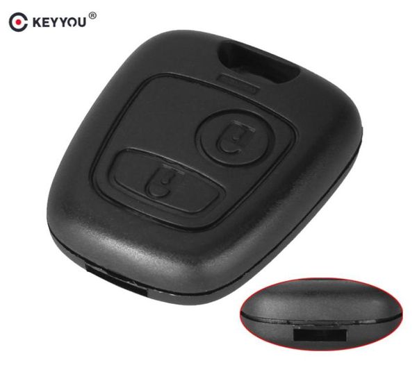 Coque de clé télécommande de remplacement à 2 boutons, vierge, pour Peugeot 206 307 107 207 407, sans lame, Case1036873