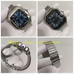 2 kleuren automatische horloges Real Picture Unisex heren 39 mm dames WSSA0037 blauw zwarte wijzerplaat roestvrijstalen armband WSSA0030 sport mechanisch horloge polshorloges