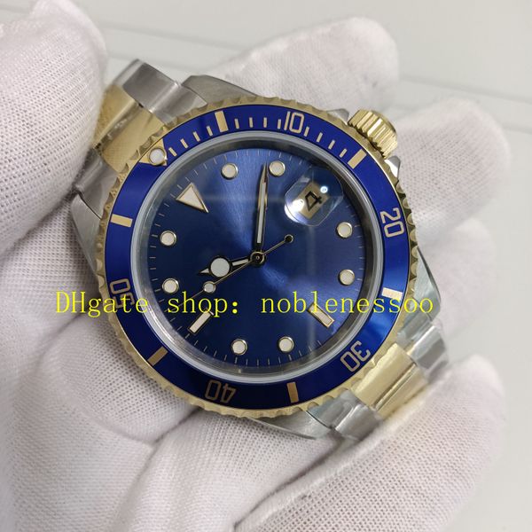 2 Color Men's Vintage Watch BP Factory Authentic Photo Men Men 40 mm Luminal Black Blue Dial alliage Cédre 16613 Sport 50e anniversaire