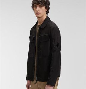 Camisa de 2 colores para hombre, chaqueta, cárdigan con cremallera de una sola lente, sudadera de manga larga 2245229