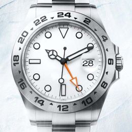 Sélection de 2 couleurs Meilleures montres-bracelets de mouvement 42MM 2813 avec Asia 2813 Explorateur modifié Cadran blanc Noir II Montres pour hommes