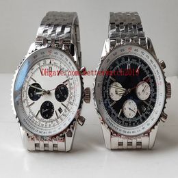2 couleurs vente montres pour hommes montre de qualité 45mm Navitimer AB031021 BF77 453A chronographe travail quartz pli en acier inoxydable 202259S