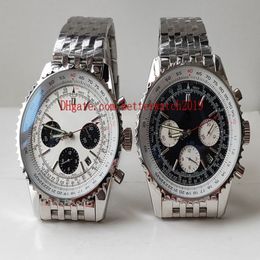 2 kleuren verkopen herenhorloges kwaliteit horloge 45 mm navitimer AB031021 bf77 453a chronograaf werkende kwarts vouw roestvrij staal 202333T