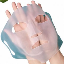 Masque de silice séparable 2 couleurs réutilisable suspendu oreille levage complet anti-rides masque hydratant anti-eati soins de la peau G4Aq #