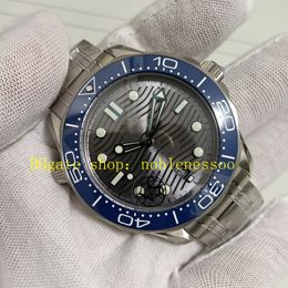 4 style Hommes Automatic Watch Super Men's 42 mm Diver 300m 007 Gris Texture Calan Céramique Céramique Bracelet en acier VS Factory Cal.8800 GENT