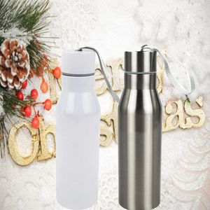 Bouteille d'eau par Sublimation de 450ml, 2 couleurs, en acier inoxydable, isolée pour enfants, gobelet Portable de voyage à domicile