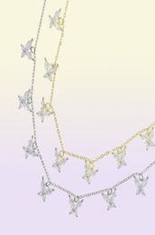 2 kleuren 925 sterling zilveren ketting met vlindervorm verharde witte cz voor vrouwen huwelijkscadeau 2021 zomer strand cool ontwerp8237705