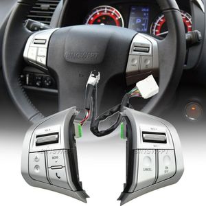 Interruptor de volante de coche de 2 colores para Isuzu d-max 2015-2018 MU-X Control de crucero botón de volumen de Audio para accesorios Chevrolet Dmax 2019