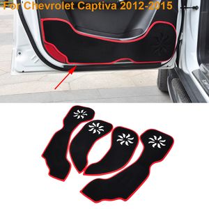 2 kleuren auto styling beschermer zijrand bescherming pad beschermde anti-kick deur matten cover voor chevrolet captiva 2012-2015