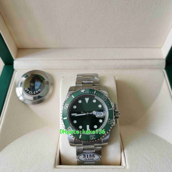 2 colores Relojes limpios MR WRISTGACHES 116610 40 mm Green inoxidable 904L Ceramic Bisel Cal.3135 Movimiento Automático Mecánico Mensor Mensor IMPSHIR IMPRAR