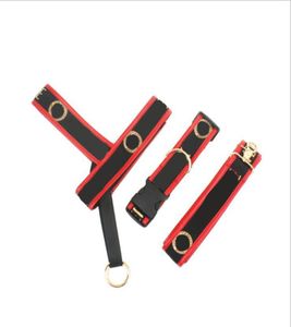 2 kleuren Designer Pet Collar LEASHES Outdoor Street Style Bulldog Harnesses Classic Portret Patroon Teddy Dog Collars Set6990965