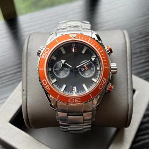 Reloj japonés VK de alta calidad para hombre, 2 colores, con segundo movimiento, estilo cinta de acero, reloj deportivo, reloj de negocios