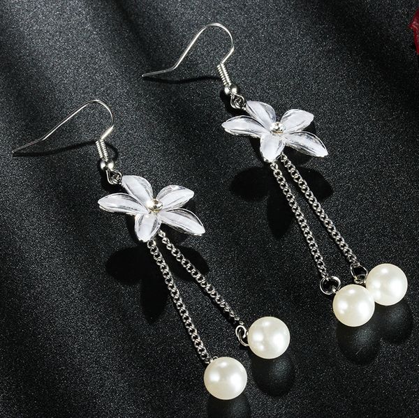 2 couleurs perle fleur charme dames vintage goujons boucles d'oreilles bijoux bijoux oreilled1004