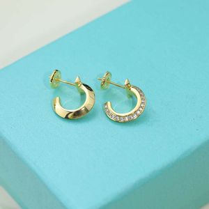 2 kleur stud paar oorbellen designer sieraden voor vrouwen geometrie oorbellen met steen luxe oorbel esthetische studs sieraden box set geschenken