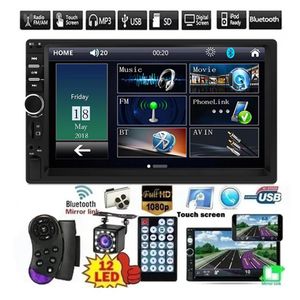 Lecteur multimédia DVD de voiture 2 Din 7 HD Android Mirrorlink autoradio Bluetooth FM USB AUX TF système Audio vidéo automatique 242v