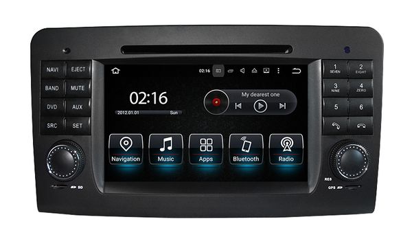 Autoradio DVD de voiture pour Mercedes ML W164 ML350 ML500 X164 GL320 2 Din 7 pouces Android13.0 64G ROM OCTA CORE remplacement de la radio stéréo Canbus Wifi GPS Bluetooth CarPlay