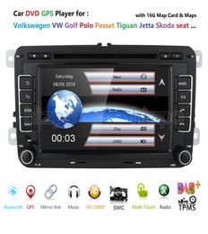 2 Din 7 pouces Car DVD GPS Radio Player pour VW Golf 5 6 Touran Passat B6 B7 Sharan Jatta Skoda Seat Autoradio avec BT5897631