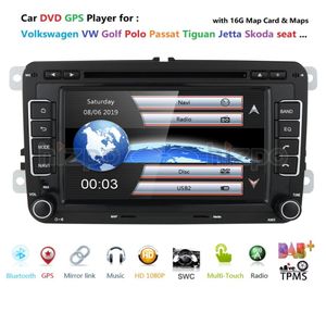 2 Din 7 pouces Car DVD GPS Radio Player pour VW Golf 5 6 Touran Passat B6 B7 Sharan Jatta Skoda Seat Autoradio avec BT8506115