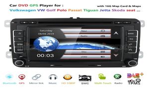 2 DIN 7 pouces Car DVD GPS Radio Player pour VW Golf 5 6 Touran Passat B6 B7 Sharan Jatta Skoda Seat Autoradio avec BT6550846