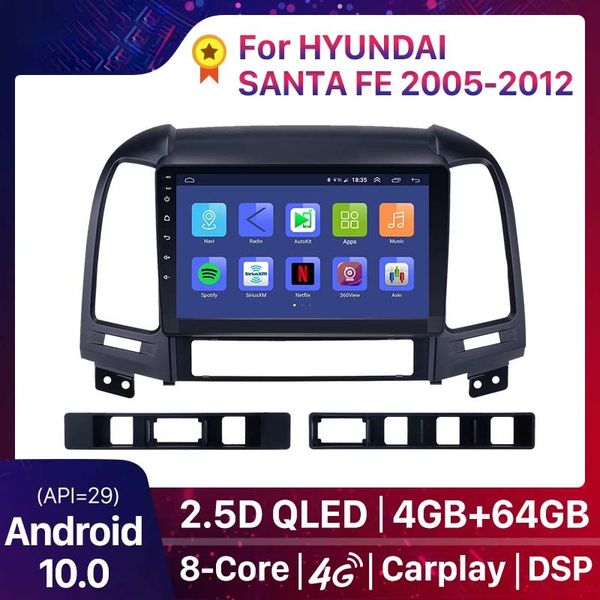 2 din Android 10.0 Voiture dvd Radio Lecteur Multimédia Pour 2005 2006 2007 2008 2009 2010 2011-2012 HYUNDAI SANTA FE