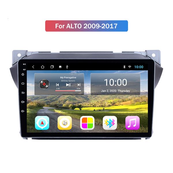 2 Din Android unité principale 10 pouces voiture vidéo Dvd lecteur multimédia Gps Navigation Radio pour SUZUKI ALTO 2009 2010 2011-2017