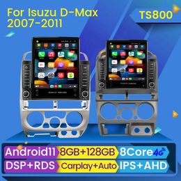 2 DIN Android 11 CAR DVD-speler 4G WiFi BT Android Auto Bt Radio voor Isuzu D-Max DMAX 2007-2011 GPS Navigatie No DVD
