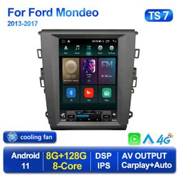 2 Din Android 11 Multimedia -speler voor Tesla Type CAR DVD Radio Audio voor Ford Mondeo 5 2013 - 2018 GPS 2Din CarPlay Stereo