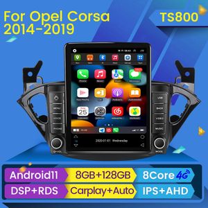 2 Din Android 11 lecteur dvd Radio multimédia de voiture pour Opel Corsa E 2014-2019 Tesla Style GPS Navigation automatique stéréo BT