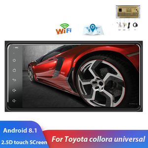 2 DIN Android 8.1 Radio GPS Auto Multimedia Player 2Din Universal voor Toyota Vios Crown Camry Hiace Previa Corolla RAV4