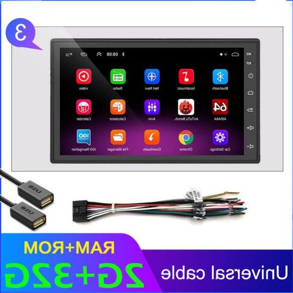 Freeshipping 2 Din Android 81 Lecteur vidéo multimédia de voiture 7 