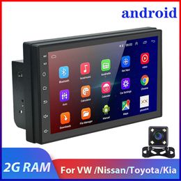 Lecteur vidéo multimédia de voiture Android 2 Din universel autoradio stéréo 2DIN pour Volkswagen Nissan Hyundai Kia Toyota