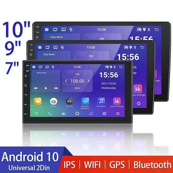 Lecteur vidéo multimédia de voiture Android 2 Din Autoradio GPS WIFI Bluetooth Radio stéréo universelle 7 