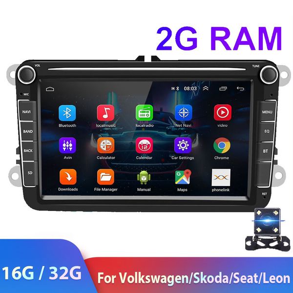 2 Din Android Autoradio GPS Autoradio lecteur multimédia pour VW Volkswagen Polo Skoda Seat Toledo autoradio