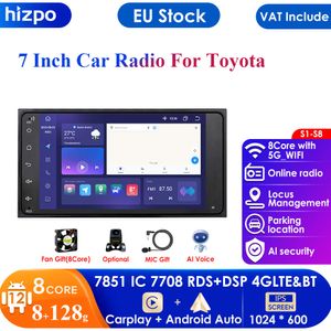 2 Din Android Car Radio GPS Bluetooth Audio estéreo WIFI USB FM 2din Auto Autoradio para Toyota RAV4 Fortuner Corolla 4runner Vios