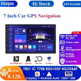 Autoradio GPS Android, lecteur multimédia universel, 7 pouces, Navigation Audio, 2 Din, pour Nissan, Hyundai, Kia, Toyota, RDS, SWC