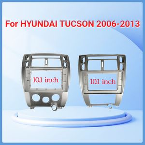 Marco de DVD para coche 2 Din, adaptador de conexión de Audio, Kits de embellecedor de tablero, Panel Facia de 10,1 pulgadas para HYUNDAI TUCSON 2006-2013, reproductor de Radio 2 Din