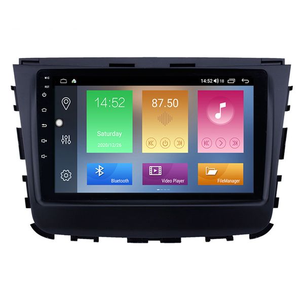 Lecteur DVD de voiture 2 Din pour Ssang Yong Rexton-2018 Système de navigation Anroid 9 pouces Multimédia Mp3 Mp4 Vidéo Écran tactile Radio support Carplay DVR OBD2