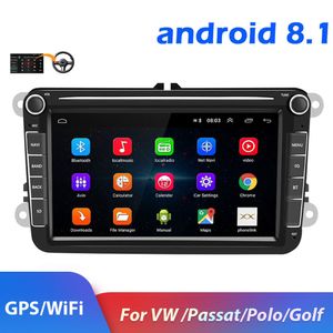 Autoradio 2 Din Android 8.1 Autoradio multimédia lecteur MP5 pour Volkswagen 4core 1 + 16G DVD GPS WIFI USB 2DIN Auto Audio
