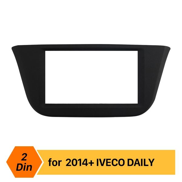 Kit de lunette d'autoradio 2 Din pour 2014 + IVECO DAILY, cadre de style OEM dans le tableau de bord, kit d'installation de plaque de garniture, kit de panneau