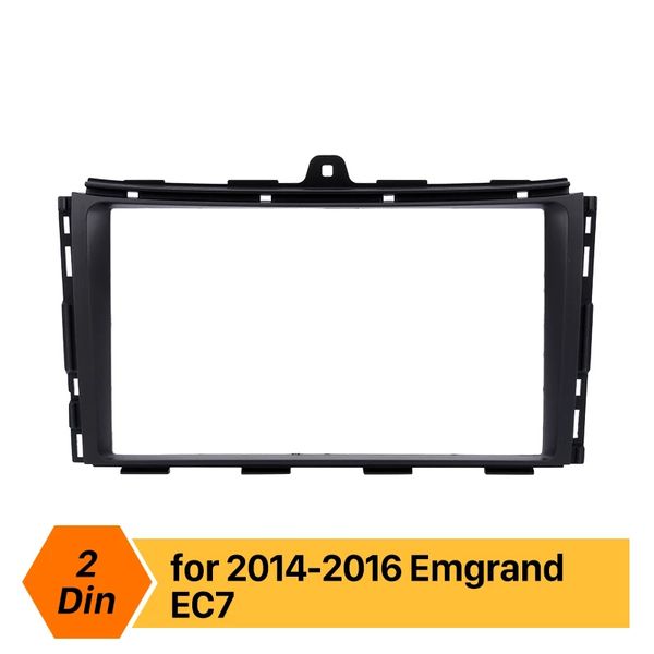 Marco de Radio estéreo para coche 2 Din, Panel de plástico Fascia para Emgrand EC7 2014-2016, kit de instalación de embellecedor de bisel de tablero