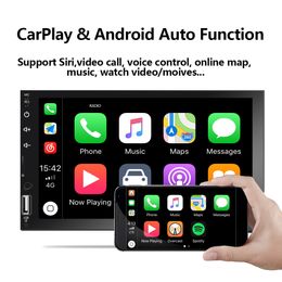 2 din carplay Android Auto Car Radio 7 '' Autoradio Multimedia Player MP5 Audio Bluetooth Monitor 2Din Head Unit FM St￩r￩o
