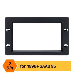 Kit de Panel de reacondicionamiento de salpicadero de 2 Din, Fascia estéreo de coche para 1998+ SAAB 95, DVD, GPS, marco de Radio, kit de instalación de bisel embellecedor