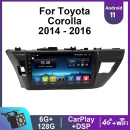 2 din HD pantalla táctil 10,1 pulgadas coche dvd Radio Player GPS Navi Android para 2013-2015 Toyota Corolla cámara trasera DVR Carplay