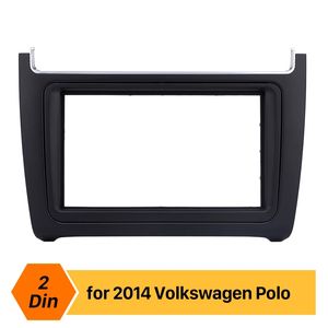 Kit de garniture de lunette de tableau de bord d'installation 2 Din pour 2014 Volkswagen Polo montage de tableau de bord garniture de CD cadre stéréo Kit de montage de montage Audio