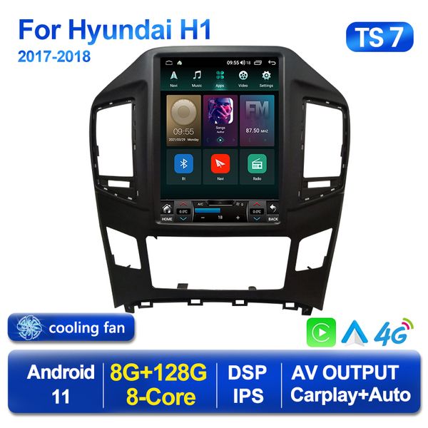 Lecteur GPS 2 Din Android 11 pour Tesla Style autoradio dvd pour Hyundai Grand Starex H1 2015-2018 multimédia Carplay stéréo