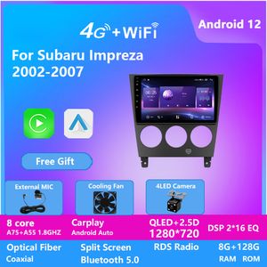 2 DIN VIDEO Android 12 Car Multimedia Player voor Subaru Impreza 2002-2007 Radio Stereo Audio