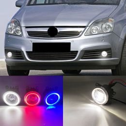 2 functies Auto LED DRL overdag hardlopen Licht Car Angel Eyes Fog Lamp Foglight voor Opel Zafira 2005 - 2012 2013